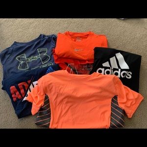 Lot of 6 athletic shirts. Youth large 14-16